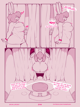 aged_up anthro big_breasts breasts female female_pred male male_prey mature_female teacher text vore funkspunky infernus_(funkspunky) patreon mammal mouse murid murine rodent comic english_text hi_res url