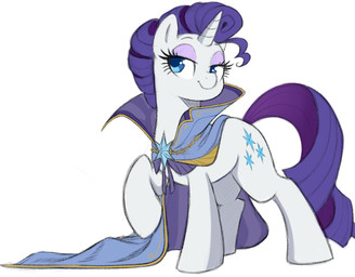 cape clothed clothing cutie_mark eyebrows eyelashes female feral hair half-closed_eyes hooves horn narrowed_eyes purple_hair purple_tail quadruped solo tail unicorn_horn white_body aer0_zer0 friendship_is_magic hasbro my_little_pony mythology rarity_(mlp) equid equine mammal mythological_creature mythological_equine unicorn hi_res