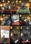 anthro anthro_on_anthro beard chest_tuft clothing comic_panel duo ear_piercing eyebrow_piercing facial_hair facial_piercing flirting gameplay_mechanics humor jewelry letter lip_piercing male male/male manly muscular necklace nose_piercing nose_ring pattern_clothing pecs pen pick-up_line piercing plaid plaid_clothing ring_piercing shirt sleeveless_shirt smile text tight_clothing tight_shirt tight_topwear topwear tuft vest yellow_eyes joaobear luccagrizzly pander_(lostpander) bear mammal 2024 absurd_res comic english_text hi_res