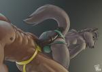 2018 abs animal_genitalia animal_penis anthro bent_over big_penis brown_body brown_fur brown_skin butt canid canine canis clothed clothing duo equid equine equine_genitalia equine_penis erection faceless_character faceless_male fur genitals green_clothing green_underwear grey_body grey_fur horse hot_dogging jockstrap leaning leaning_backward looking_back male male/male mammal medial_ring muscular muscular_male neelix nipples pecs penis raised_tail sex simple_background smile tail topless underwear wolf yellow_clothing yellow_eyes yellow_underwear
