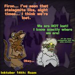 anthro cave dialogue duo female fur headlamp lamp lost male male/female simple_background spelunking tail text toony relyt2442 inktober the_nature_of_predators firon_(nopov) raila_(nopov) mammal venlil_(the_nature_of_predators) 1:1 2024 digital_media_(artwork) english_text hi_res