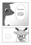 anthro black_and_white comic daihatsu deer dialogue digital_media_(artwork) duo english_text exclamation_point eyewear glasses hard_translated japanese_text kakukaku_shikajika_(daihatsu_motors) kangaroo kensan macropod male mammal marsupial mascot monochrome nissan notte_kangaroo offering_to_another simple_background text the_very_definition_of_a_tragedy third-party_edit translated translation_edit white_background