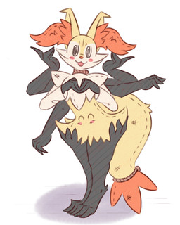 6_arms :3 ambiguous_anthro ambiguous_gender anthro big_tail biped black_eyes blush blush_lines blush_stickers dipstick_tail eyes_closed fake_eyes front_view fur grey_body inner_ear_fluff leaning leaning_forward looking_at_viewer markings multi_arm multi_limb multicolored_body open_:3 open_mouth orange_body orange_nose orange_tail_tip simple_background solo standing tail tail_markings textured tuft two_tone_tail white_background white_body yellow_body se1t nintendo pokemon braixen generation_6_pokemon generation_7_pokemon mimikyu pokemon_(species) 2026 4:5 absurd_res digital_drawing_(artwork) digital_media_(artwork) flat_colors full-length_portrait hi_res portrait