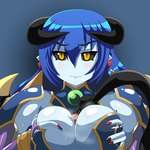 big_breasts blue_body blue_skin breast_play breast_squeeze breast_squish breasts duo female genitals horn male male/female penis sex squeezing squish titfuck gaoka astaroth astaroth_(shinrabanshou) demon demon_humanoid horned_humanoid human humanoid mammal 1:1