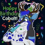 anthro birthday birthday_gift birthday_party male male_anthro scarecrow solo naoto canid canine canis deer hybrid mammal wolf 1:1 absurd_res hi_res