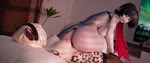 anal anal_penetration anthro anus balls bed bedroom_eyes big_breasts big_butt black_hair blue_eyes breasts butt butt_grab clothing cowgirl_position duo erection female female_penetrated fingerless_gloves from_front_position fur furniture genitals gloves grinding gynomorph gynomorph/female gynomorph_penetrating gynomorph_penetrating_female hair hand_on_butt handwear huge_breasts humanoid_genitalia intersex intersex/female intersex_penetrating intersex_penetrating_female leggings legwear looking_back looking_pleasured narrowed_eyes nipples nude on_bottom on_top penetration penile penile_penetration penis penis_in_ass pussy red_hair seductive sex smile sound_effects straps tail blackspoiler sound_warning mayosplash_(modeler) thebredfactory_(va) mihoyo nier_automata platinumgames zenless_zone_zero jane_doe_(zenless_zone_zero) yorha_2b canid canine felid feline felis mammal murid murine pantherine rodent snow_leopard thiren 3d_(artwork) 3d_animation animated blender_(artwork) digital_media_(artwork) hi_res sound webm