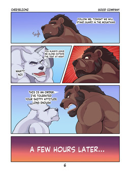 age_difference anthro army back_muscles barazoku beard belly biceps big_belly big_muscles black_beard black_eyebrows black_facial_hair black_hair black_sideburns blue_eyes blue_sky border clothed clothing dialogue dominant dominant_anthro dominant_male domination/submission duo eyebrows facial_hair hair intimidation larger_anthro larger_dom larger_male male manly mature_anthro mature_male military musclegut muscular muscular_anthro muscular_arms muscular_male muscular_thighs older_anthro older_dom_younger_sub older_male profanity sideburns size_difference sky smaller_anthro smaller_male soldier submissive submissive_anthro submissive_male text thick_arms thick_eyebrows thick_thighs threatening topless topless_anthro topless_male tough_guy warrior white_border younger_anthro younger_male cheeselion2 bear canid canine canis mammal ursine wolf absurd_res comic english_text hi_res