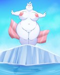 anthro areola big_breasts blush_marks breasts eyes_closed female fur genitals hair ice navel nipples nude overweight overweight_female pink_nose ponytail pubes pussy solo thick_thighs towel water white_body white_fur lonbluewolf bear fish mammal marine polar_bear ursine 2022 4:5 hi_res