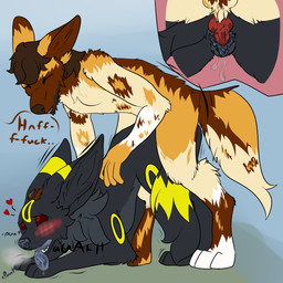 animal_genitalia animal_vulva anthro anthro_on_feral anthro_penetrating anthro_penetrating_feral balls bestiality black_body black_fur blue_nose blue_tongue blush bodily_fluids canine_genitalia canine_vulva digitigrade dripping drooling duo erection eyes_closed female female_on_anthro female_penetrated feral feral_penetrated fur genital_fluids genitals interspecies knot male male/female male_on_feral male_penetrating male_penetrating_female nude open_mouth penetration penile penile_penetration penis penis_in_vagina pokephilia quadruped saliva saliva_on_tongue sex tail tongue tongue_out vaginal vaginal_fluid_drip vaginal_fluids vaginal_fluids_on_penis vaginal_penetration vulva ennismore nintendo pokemon bri_(ennismore) african_wild_dog canid canine eeveelution generation_2_pokemon mammal pokemon_(species) umbreon 1:1 hi_res source_request