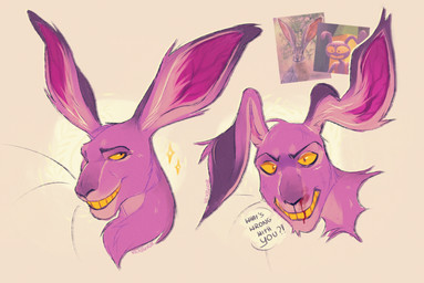 angry anthro big_ears blood bodily_fluids clenched_teeth male nosebleed redesign smile solo teeth hexkates glitch_productions the_amazing_digital_circus jax_(tadc) hare lagomorph leporid mammal headshot_portrait hi_res portrait