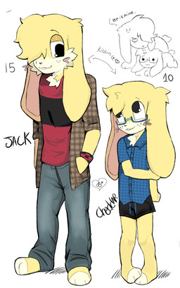 :3 adolescent anthro clothed clothing male simple_background speech_bubble standing text white_background young young_anthro fleetwayboy cheddar(fleetwayboy) jack(fleetwayboy) domestic_rabbit lagomorph leporid lop_rabbit mammal oryctolagus rabbit absurd_res hi_res brother_(lore) brothers_(lore) sibling_(lore)