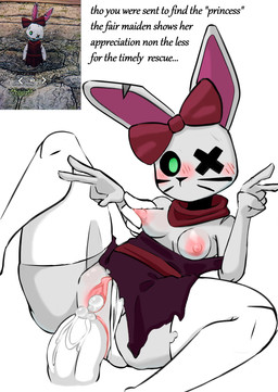 5_fingers anal anal_penetration anthro anus big_butt big_penis black_sclera blush bodily_fluids breast_grab breasts butt clitoral_hood clothing clothing_aside cum cum_from_vagina cum_in_vagina cum_inside cum_on_penis dress duo ear_scar female female_penetrated fingers genital_fluids genitals gesture green_eyes grey_body hand_gesture hand_on_breast humanoid_genitalia humanoid_hands humanoid_penis legwear male male/female male_penetrating male_penetrating_female mouthless nipple_fetish nipple_play nipples panties panties_aside penetration penile penile_penetration penis penis_in_ass pink_anus pink_nipples purple_clothing purple_dress purple_inner_ear red_bow red_scarf scar scarf screencap sex simple_background spread_legs spreading text thick_thighs thigh_highs torn_clothing torn_dress triangle_nose underwear underwear_aside v_sign vulva white_background white_body white_clothing white_legwear white_thigh_highs x_eye defunctumbra 2k_games borderlands lagomorph leporid mammal rabbit 2022 absurd_res character_request english_text hi_res