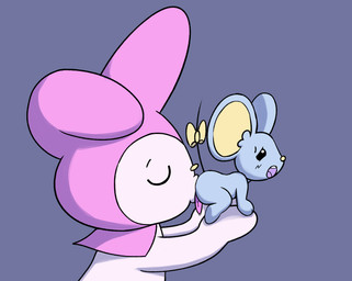 anthro ball_suck duo female feral genitals male male/female open_mouth oral penis rabbit_ears ribbons sex simple_background size_difference smaller_male sucking tail white_body darkpatito onegai_my_melody sanrio flat_(sanrio) my_melody animal_humanoid humanoid lagomorph lagomorph_humanoid leporid leporid_humanoid mammal mammal_humanoid mouse murid murine rabbit rabbit_humanoid rat rodent digital_media_(artwork) hi_res