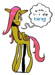 black_text blue_eyes female feral hair pink_hair pink_tail pink_wings quadruped simple_background solo speech_bubble standing tail talking_to_viewer text white_background wings yellow_body shockpine bing_(search_engine) friendship_is_magic hasbro my_little_pony mythology fluttershy_(mlp) equid equine horse mammal mythological_creature mythological_equine pegasus pony 2025 digital_media_(artwork)