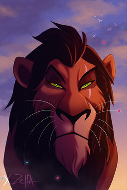 black_nose day detailed_background feral male outside sky solo whiskers x-zelfa disney the_lion_king scar_(the_lion_king) felid lion mammal pantherine 2015 2:3 digital_media_(artwork)