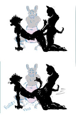 ambiguous_gender anthro cuckold diaper diaper_cuck doggystyle feces from_behind_position male male/male pooping sex soiled_diaper soiling soiling_diaper unclean_diaper used_diaper blynx-182 canid lagomorph mammal hi_res