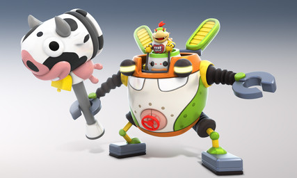 2_horns 4_fingers ambiguous_anthro ambiguous_gender anthro beady_eyes bent_legs black_arms black_eyes black_hair_tie black_wristband claws duo empty_eyes eyebrows fangs featureless_feet feet finger_claws fingers furrowed_brow furrowed_eyebrows glowing glowing_eyes gradient_background green_ears grey_background grey_feet grey_hands hair holding_melee_weapon holding_object holding_warhammer holding_weapon horn joystick kerchief larger_ambiguous larger_anthro light long_ears machine male mecha melee_weapon metallic_body narrowed_eyes neckerchief neckwear ponytail prince red_eyebrows red_hair red_tongue right-handed royalty scales shell short_hair short_horn simple_background size_difference small_horn smile smiling_at_viewer spiked_shell spikes spikes_(anatomy) squint standing tan_horn teeth thick_eyebrows tongue valve_(mechanical) weapon white_body white_claws white_kerchief white_neckerchief yellow_body yellow_inner_ear yellow_scales yellow_sclera young young_anthro young_male thomas_veyrat mario_bros mario_plus_rabbids_kingdom_battle nintendo raving_rabbids rayman_(series) ubisoft bowser_jr. mecha_jr. hybrid koopa lagomorph mammal rabbid robot scalie 2017 3d_(artwork) 5:3 adobe_photoshop_(artwork) autodesk_3ds_max_(artwork) autodesk_maya_(artwork) colored crossover digital_media_(artwork) english_description hi_res lighting official_art shaded zbrush_(artwork)