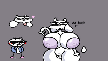 2_horns 4_fingers anthro areola big_breasts black_sclera blue_clothing blue_hoodie blue_topwear blush blush_lines breasts clothed clothing dialogue duo eyebrows eyelashes female fingers floating_tail genitals gesture glistening glistening_areola glistening_breasts goat_ears hand_gesture hands_in_both_pockets heart_symbol hoodie horn huge_breasts looking_at_breasts looking_at_self looking_at_viewer looking_down male navel nipples nude open_clothing open_hoodie open_mouth open_topwear pink_areola pink_slippers pointing pointing_at_breasts pointing_at_self pupils raised_eyebrow scut_tail short_tail simple_background smile tail talking_to_self text thick_thighs topwear vulva white_body white_pupils white_sclera nxyitn undertale_(series) sans_(undertale) toriel boss_monster_(undertale) bovid caprine goat mammal 7:4 english_text