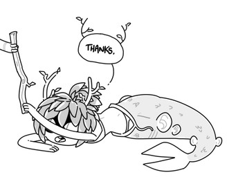 ambiguous_gender bikini clothed clothing dialogue female feral group leaf leaf_hair mask plant plant_hair pseudo_hair pupils slit_pupils speech_bubble swimwear text toony trio two-piece_swimsuit visual_gag wearing_mask discount-supervillain adventure_time cartoon_network finn_the_human huntress_wizard elemental_creature elemental_humanoid fish flora_fauna humanoid marine plant_humanoid 4:3 black_and_white digital_media_(artwork) english_text monochrome