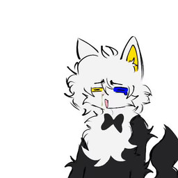 anthro black_body black_fur black_tail blue_ears blue_eyes bodily_fluids bow_tie chest_fur chest_tuft ears_up fluffy fluffy_chest fur ill male sneeze snot solo tail tucker_(cynthiadabirb) tuft white_body white_fur yellow_ears yellow_eyes cynthiadabirb violet_x3 domestic_cat felid feline felis mammal tuxedo_cat 1:1 animated low_res no_sound short_playtime video