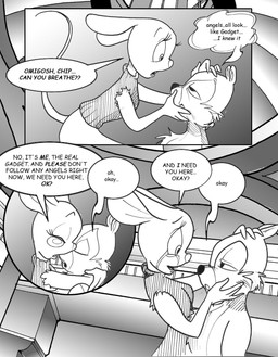 4_fingers anthro bodily_fluids breasts cheek_tuft chest_tuft crying dazed detailed_background duo ears_back facial_tuft female fingers holding_face hug male male/female narrowed_eyes pivoted_ears tears tuft weak chris_fischer chip_'n_dale_rescue_rangers disney chip_(disney) gadget_hackwrench chipmunk ground_squirrel mammal mouse murid murine rodent sciurid hi_res