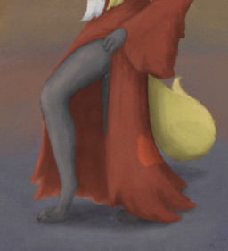 anthro aroused bodily_fluids claws female fur genital_fluids grey_legs paws presenting_legs red_body red_fur simple_background solo tail toe_claws vaginal_fluids white_body white_fur yellow_body yellow_fur la_cat_meow nintendo pokemon delphox generation_6_pokemon pokemon_(species) 2026 digital_media_(artwork) digital_painting_(artwork) hi_res painting_(artwork) shaded