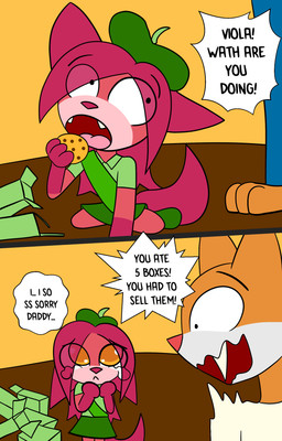amber_eyes bodily_fluids bottomwear clothing cookie daddy_kink dialogue eye_through_hair female food fur hair hat headgear headwear pink_body pink_fur skirt tears text translucent translucent_hair young conditional_dnp theyiff girl_scout padraig_(masterofall) viola_(masterofall) absurd_res comic english_text hi_res daughter_(lore) father_(lore) father_and_child_(lore) father_and_daughter_(lore) parent_(lore) parent_and_child_(lore) parent_and_daughter_(lore)