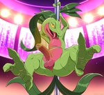 anthro anus balls butt butt_from_the_front dancing erection feet foreskin genitals green_body humanoid_genitalia humanoid_penis leaf leaf_hair leaf_tail looking_at_viewer male multicolored_body nude open_mouth penis plant plant_hair pole pole_dancing pseudo_hair red_body retracted_foreskin semi-anthro smegma smelly_penis smile solo tail tongue tongue_out two_tone_body yellow_sclera dracovar_valeford nintendo pokemon generation_3_pokemon grovyle pokemon_(species) absurd_res digital_media_(artwork) hi_res