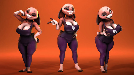 3_toes 4_fingers anthro barefoot breasts buckteeth cleavage clothed clothing feet female fingers solo teeth toes extroke shywearsfangs_(modeler) beat_banger bunfan_games elaine_claire lagomorph leporid mammal rabbit 16:9 3d_(artwork) digital_media_(artwork) widescreen