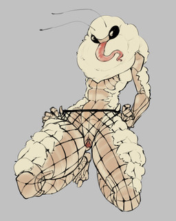 antennae_(anatomy) anthro black_eyes clothing compound_eyes exoskeleton female fishnet_clothing fishnet_leggings fishnet_legwear genitals grey_background leggings legwear long_tongue navel organs presenting presenting_vulva proboscis_(anatomy) simple_background solo spread_legs spreading stomach tongue tongue_out vulva sun_bug moth_girl_(sun_bug) arthropod insect lepidopteran moth hi_res sketch