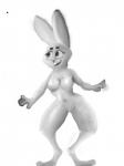 3:4 anthro ballotboxfox bent_legs breasts curtsey female hi_res lagomorph leporid mammal nude rabbit smile solo standing