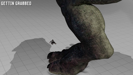 3_toes claws crush crushed_micros duo extreme_size_difference feet feral foot_crush foot_focus footprint larger_feral larger_male macro male male/male size_difference smaller_human smaller_male stomped stomping toe_claws toes under_paw under_paws gettingrabbed ark_survival_(series) king_titan human mammal 16:9 animated hi_res no_sound short_playtime video widescreen
