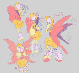 four_frame_sequence insect_wings male pawpads paws pink_pawpads plushie plushification simple_background solo sparkles transformation transformation_sequence wings yellow_body youtubepoopbirthday blushcrunch_studio dandy's_world glisten_(dandy's_world) fairy toon_(dandy's_world) sequence