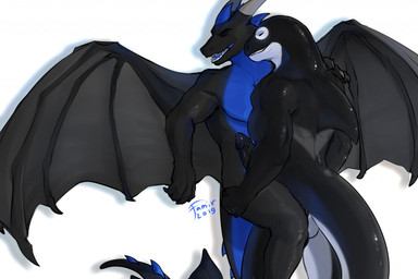 anthro anthro_on_anthro backsack balls black_body blue_body duo erection eyes_closed genitals grey_horn grey_wings horn male male/male membrane_(anatomy) membranous_wings nude open_mouth sex sharp_teeth simple_background standing standing_sex tail teeth white_background white_balls white_body wings famir mythology daikai aquatic cetacean dolphin dragon mammal mythological_creature mythological_scalie oceanic_dolphin orca scalie toothed_whale 2019 dated signature