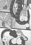 2_penises after_sex anal anal_penetration animal_genitalia animal_penis anthro anthro_on_feral bestiality big_breasts black_and_white blush bodily_fluids breasts comic cum cum_in_ass cum_in_pussy cum_inside digital_media_(artwork) disney double_penetration duo ejaculation english_text erect_nipples erection eyes_closed female female_penetrated feral freckles_(artist) fur genital_fluids genitals happy hemipenes huge_breasts judy_hopps lagomorph leporid looking_pleasured male male/female male_penetrating male_penetrating_female mammal monochrome multi_genitalia multi_penis nipples nude penetration penis rabbit reptile scalie sex simple_background snake speech_bubble text unprofessional_behavior vaginal zootopia