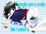 2000s_theme black_hair brown_eyes female food hair long_hair looking_at_viewer pattern_background simple_background solo striped_background tail y2k_(graphic_design) unknown_artist utawarerumono aruru animal_humanoid canid canid_humanoid canine canine_humanoid canis dog_humanoid domestic_dog humanoid mammal mammal_humanoid 4:3 digital_media_(artwork) wallpaper