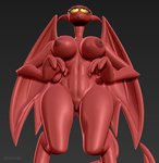 anthro big_breasts breasts female genitals mature_female model nipples nude pussy red_body red_skin small_waist solo tail wide_hips wings yellow_eyes nighthia mythology satina_wants_a_glass_of_water lucia_(satina) demon dragon humanoid mythological_creature mythological_scalie scalie 3d_(artwork) digital_media_(artwork) zbrush_(artwork)