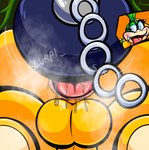 anal anal_penetration anthro anus balls bodily_fluids butt chain close-up deep_rimming duo genitals male oral penetration rimming saliva sex steam tongue tongue_out tepigfan101 mario_bros nintendo iggy_koopa koopaling chain_chomp koopa scalie absurd_res hi_res