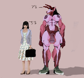 animal_genitalia animal_penis anthro big_penis comparison duo equine_genitalia equine_penis female genitals gynomorph intersex muscular penis hawai metsikus shimes demon hi_res