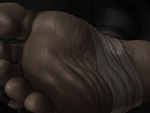 anthro bandage bandaged_foot barefoot black_background bodily_fluids claws close-up clothing feet foot_fetish foot_focus foot_wraps footwear male simple_background soles solo sweat sweatdrop sweaty_feet toe_claws toes wraps wrinkled_feet wrinkles sidmonthebear final_fantasy final_fantasy_xiv square_enix felid hrothgar humanoid mammal 4:3 hi_res