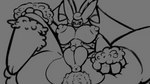 big_breasts breasts female fluffy fluffy_tail fusion genitals hyper hyper_genitalia pokemon_fusion pussy scut_tail short_tail solo spread_legs spreading tail puffylover69 nintendo pokemon generation_1_pokemon generation_4_pokemon lopunny pokemon_(species) wigglytuff 16:9 monochrome sketch widescreen