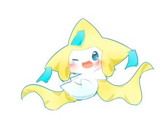 ambiguous_gender blue_eyes blush chibi daww feral kemono one_eye_closed open_mouth open_smile simple_background smile solo white_background white_body wink deaic nintendo pokemon generation_3_pokemon jirachi legendary_pokemon pokemon_(species) 2017 4:3