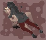 anthro bdsm bite_mark breasts butt butt_slap collar duo female female/female fluffy fur juo slap spank_marks spanking zean baohellhound canid canine canis hyena mammal wolf hi_res