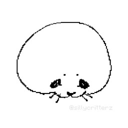 ambiguous_gender blobby round_body solo sillycritterz aquatic mammal pinniped seal digital_media_(artwork) hi_res pixel_(artwork)