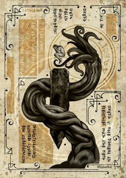 ambiguous_gender biped clutching_head duo feral hands_on_own_head male nude nude_human nude_male paper_background plantigrade pose serpentine side_view simple_background tan_background tentacle_mouth tentacles text twitter_handle christopher_stoll eldritch_abomination human mammal 2024 digital_drawing_(artwork) digital_media_(artwork) full-length_portrait hi_res portrait unknown_text