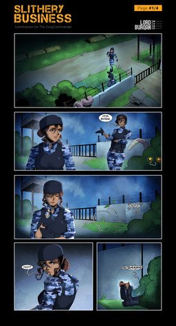 armor camo cigarette cigarette_in_mouth clothed clothed_female clothing female flashlight fully_clothed fully_clothed_female gloves group handwear headgear helmet lighter military military_vest night object_in_mouth offscreen_character rattle_(anatomy) soldier tail text torn_shoes transformation trio warrior lordburqan human mammal pit_viper rattlesnake reptile scalie snake viper absurd_res comic english_text hi_res