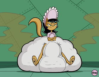 ageplay anthro brown_body brown_fur clothed clothing crossed_arms diaper excessive_feces feces female fur green_eyes hyper hyper_feces infantilism pooped roleplay smelly soiled soiled_diaper solo unclean_diaper used_diaper wearing_diaper hyrosdiaperdivas nickelodeon t.u.f.f._puppy kitty_katswell domestic_cat felid feline felis mammal hi_res