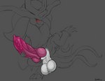 balls big_balls big_penis blush disproportionately_detailed_genitals feral genitals knot male nubbed_penis penis solo conditional_dnp vanzard nintendo pokemon ancient_pokemon generation_9_pokemon paradox_pokemon pokemon_(species) walking_wake absurd_res hi_res selectively_detailed sketch