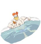 anthro arms_above_head bathtub body_hair chest_hair clothing cuddling duo eyes_closed hands_behind_back happy male male/male open_mouth relaxing smile swimming_pool swimming_trunks swimwear gos darkwing_duck disney ducktales ducktales_(2017) drake_mallard launchpad_mcquack anatid anseriform avian bird duck together_(disambiguation) hi_res