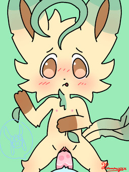 animal_genitalia animal_penis anthro anthro_on_anthro anthro_penetrated anthro_penetrating anthro_penetrating_anthro black_nose blush bodily_fluids brown_body brown_fur brown_inner_ear duo female female_penetrated first_person_view flat_chested fur genital_fluids genitals green_background green_body green_ears green_fur green_tail looking_at_viewer lying male male/female male_penetrating male_penetrating_female navel nipples on_back open_mouth penetration penile penile_penetration penis penis_in_vagina sex simple_background tail vaginal vaginal_fluids vaginal_penetration vulva yellow_body yellow_fur young young_anthro young_female young_male young_on_young young_penetrated conditional_dnp xammyxx nintendo pokemon eeveelution generation_4_pokemon glaceon leafeon pokemon_(species) 2025 2d_animation 3:4 animated digital_media_(artwork) flipaclip_(artwork) frame_by_frame loop signature watermark
